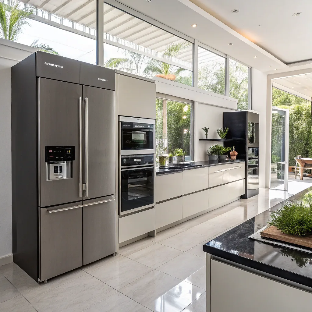 A modern kitchen with PHYRALITH appliances